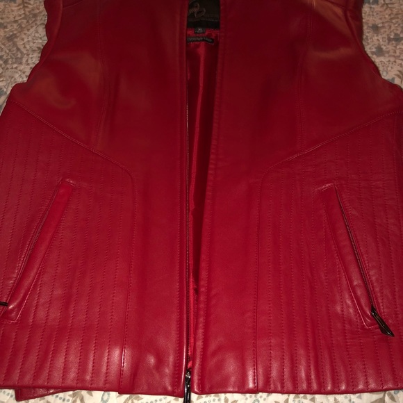 Venus Williams Red Leather jacket - Picture 3 of 7